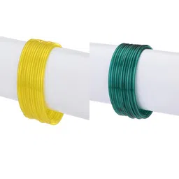 1ST TIME Set Of 24 Yellow Alloy Bangles-picture-22