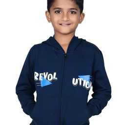 CRAZYPENGUIN ELITE Boys Typography Printed Hooded Sweatshirt-47
