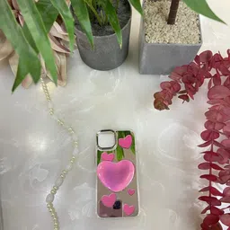 CASE CREATION Printed iPhone 14 Pro Max Heart Resin Mirror Bumper Case Mobile Accessories image 3