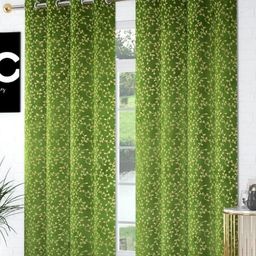 Aura Green & Gold-Toned Set of 3 Ethnic Motifs Door Curtain-image-64