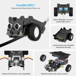Elecrow - CrowBot BOLT - Open Source Programmable Smart Robot Car, STEAM Kit with Joystick Handle image 2
