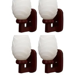 Somil Premium Designer Glass Wall / Night Lamp Elegant & Stylish Dcor Accent for Modern Interiors, color- White, Size:- 21 X 29 X 29 CM-image-95