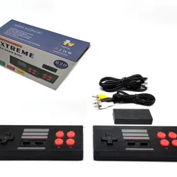 Clubics Wireless GAME STICK CONSOLE Gaming Box-Extreme Mini (342+Games)8 BIT VIDEO GAMES 64 GB with SUPER MARIO:new contra:street-fighter:sky-force:MARIO BROS:CONTRA :micky mouse-83