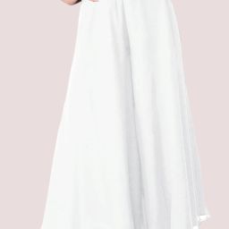 Women Relaxed White Georgette Trousers-image-48