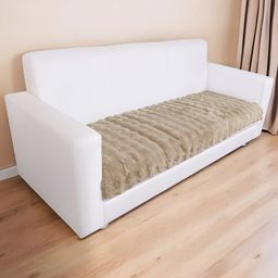 Story@home Khaki 3 Seater Super Soft Sofa Cover-image-6