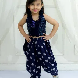 Twisha Girls Printed Top with Dhoti Pants-image-24