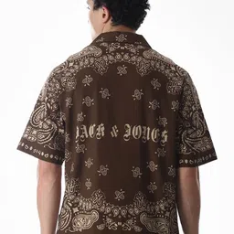 Jack & Jones Ethnic Motfs Printed Oversized Cotton Linen Casual Shirt-picture-27