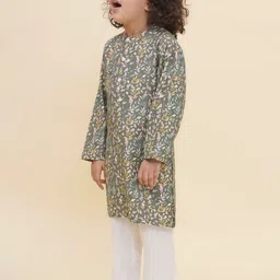 Sethukrishna Boys Floral Printed Regular Kurta with Pyjamas image 5