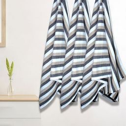 Athom Living Beige & White 3 Pieces Striped Cotton 210 GSM Bath Towel-image-77
