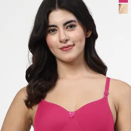 LILY Solid Full Coverage Heavily Padded Non-Wired Bra-16