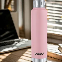 Pexpo Cameo Pink Single Stainless Steel Double Wall Vacuum Water Bottle-500 ML-image-61