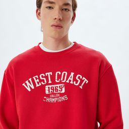 Koton Men Typography Printed Pullover Ribbed Sweatshirt-picture-14