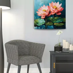 Viventiq Lotus Painting for Home Without Frame-image-65
