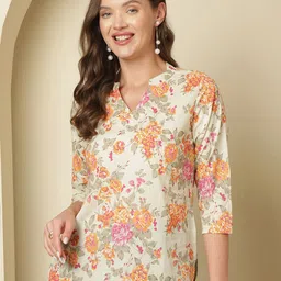 Anouk Print Mandarin Collar Cotton Top-picture-26