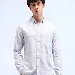 Flying Machine Men Smart Slim Fit Opaque Checked Casual Shirt-image-58