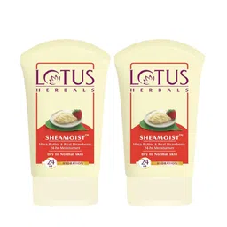 Lotus Herbals 2-Pcs Sheamoist Shea Butter & Real Strawberry 24HR Moisturiser - 120 g each-46