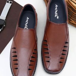 ARAMISH Men Ethnic Leather Shoe-Style Sandals-image-83