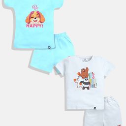 YK X Minute Mirth Kids Pack Of 2 Pure Cotton Printed Clothing Set-image-101