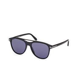 Tom Ford Men Blue Lens & Black Aviator Sunglasses with-image-17