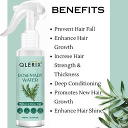 QLERIX Set Of 3 Rosemary Water For Thicker & Shiner Hair - 100 ml Each image 4