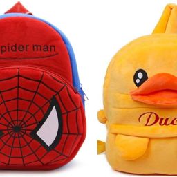 School Bag For Kids boys/girls 3-5 years Combo Bagpack (Spider-Duck) Waterproof School Bag-image-90