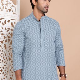 Anouk Men Geometric Embroidered Sequinned Kurta-31