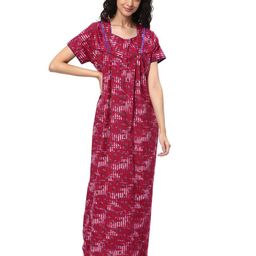 KOVIRA Printed Maxi Nightdress for women-image-81