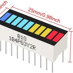 eastra PACK OF 8 10 Segment LED Bar Graph Display with 3 Colors Electronic Components Electronic Hobby Kit image 2