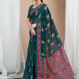 KALINI Ethnic Motifs Printed Saree image 4