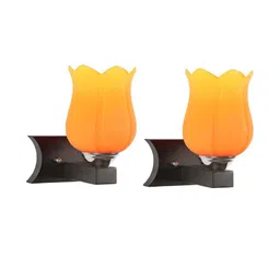 Somil Premium Designer Glass Wall / Night Lamp Elegant & Stylish Dcor Accent for Modern Interiors, color- Orange, Yellow, Size:- 19 X 26.5 X 27.5 CM-image-95