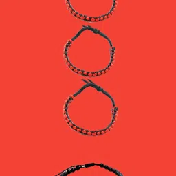 Dynamic Retail Global Men Set Of 4 Wraparound Bracelets-image-78