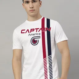 Free Authority Men Captain Marvel Typography Printed Round Neck Regular Fit Cotton T-shirt-image-50