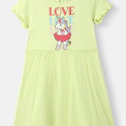 Nauti Nati Girls Graphic Printed A-Line Dress-picture-49