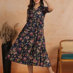 antaran Floral Print Fit & Flare Dress-picture-51