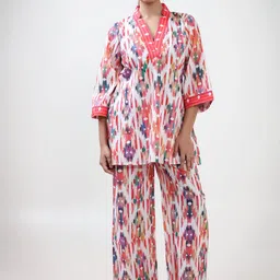 BUTA BUTI Printed Tunic & Trousers Co-Ord Set-image-45