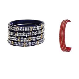 SOMIL Set of 20 Blue Alloy Bangles-image-92