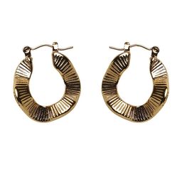 jooltara Gold-Plated Contemporary Hoop Earrings-image-83