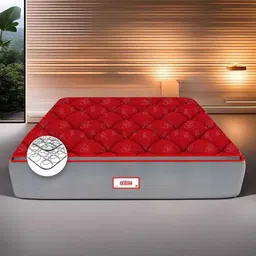 COIRFIT Red Printed Inner Spring Technology Bonnell Spring Mattress-image-36
