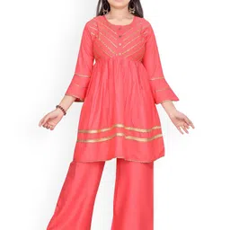 BAESD Girls Regular Pure Cotton Kurti with Palazzos-picture-35