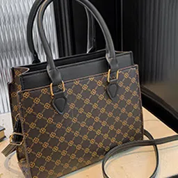LULU & SKY PU Shopper Handheld Bag with Quilted-16