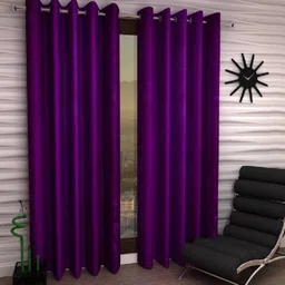 styletex 213 cm (7 ft) Polyester Semi Transparent Door Curtain (Pack Of 2)-picture-3