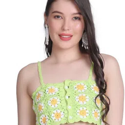 NYCRA Women Floral Cotton Crochet Bralette Crop Top-picture-37