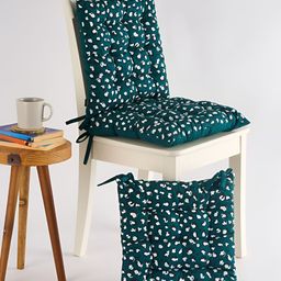 SKANDA FAB Green & White 3 Pieces Printed Pure Cotton Chair Pads-image-62