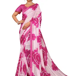 KALINI Tie and Dye Embellished Fusion Saree-image-19