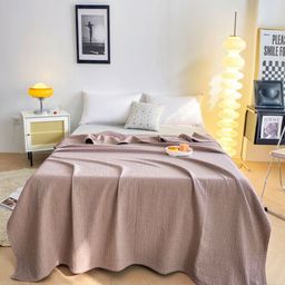 JC HOME Pink & Black Checked AC Room 300 GSM Single Bed Blanket-image-67