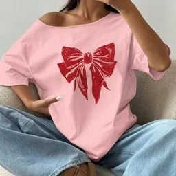 SXV STYLE Women Graphic Printed Round Neck Cotton T-shirt-picture-32