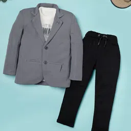 Ridokidz Boys Striped Full Sleeve Blazer With T-Shirt-image-71