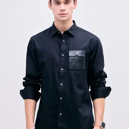 Iconic Men Solid Opaque Cotton Casual Shirt-image-22