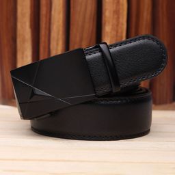 WINSOME DEAL Men Slider Buckle Closure Solid Formal Belt-image-66