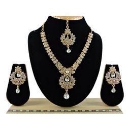 Anouk Gold-Plated Stone Studded & Beaded Jewellery Set-picture-37